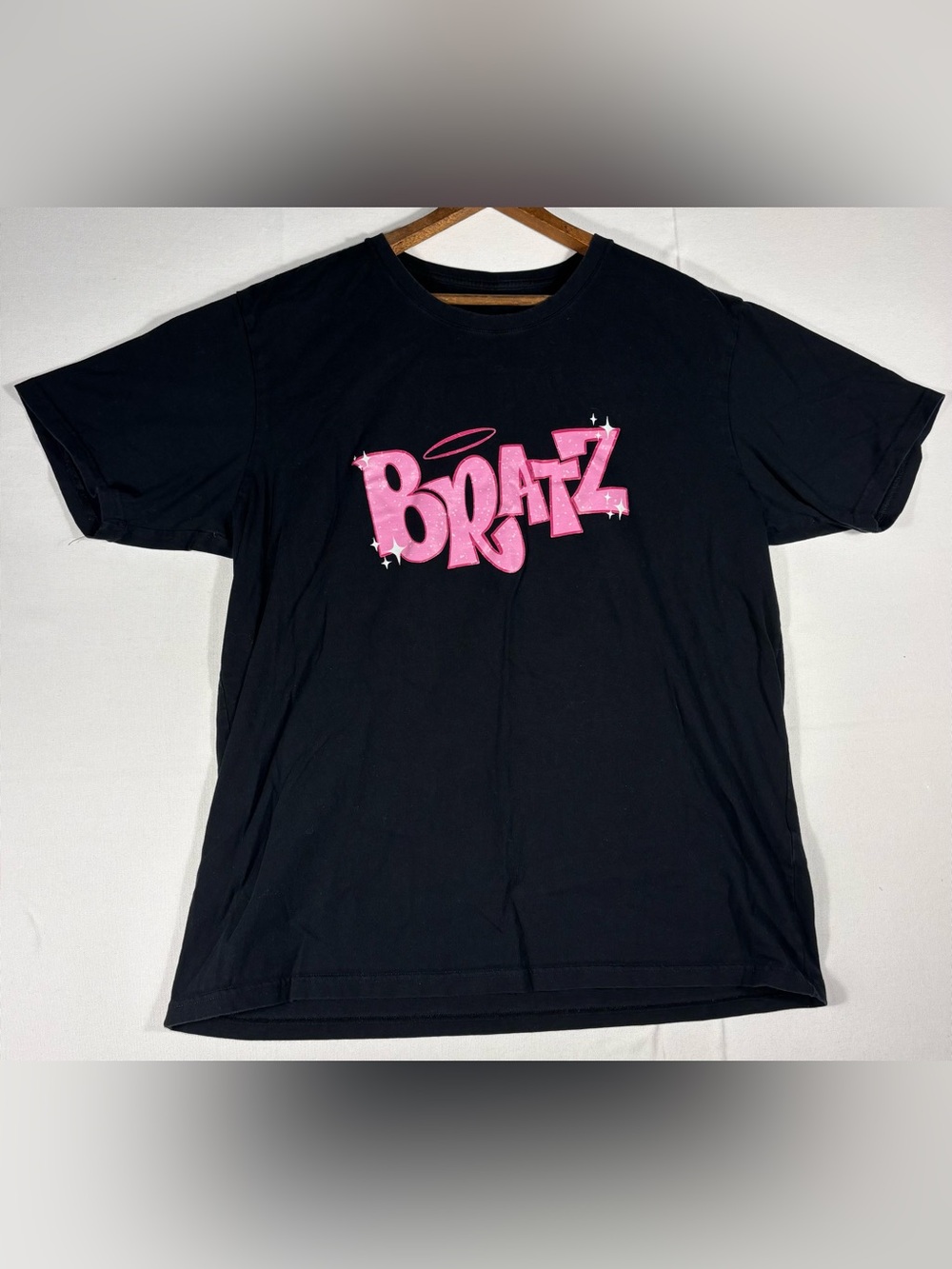 Unbranded Women’s 2XL Graphic Short Sleeve Tee Black with Pink BRATZ Logo